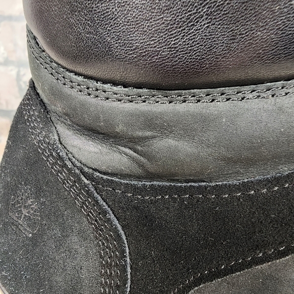 Timberland Camdale Field  Black Suede Leather High Heel Lace Up Ankle Boot 6.5 - Picture 15 of 16